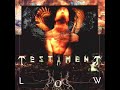 testament - low - trail of tears

excellent song.

see the sun as the day is done
life is of the broken ones
some will stray as time will come
al their lives, the live it well
red man proud and giving hell
some stand and shining tall

can you hear them call?

see the sun as it's setting still
tears fall from a warrior
damn those who i feel

set a trail to the promised land
mother and child holding hand in hand
through the snow or through the sands

all across the land...

full moon's rising from the sky, a warrior's riding
ride with the wind
so far away, the spirits will guide you
no more sorrow
don't look back, your freedom will follow
flying so free
can't you see... on the trail of tears

full moon's rising from the sky, a warrior's riding
ride with the wind
so far away, the spirits will guide you
no more sorrow
don't look back, your freedom will follow
flying so free
can't you see... on the trail of tears