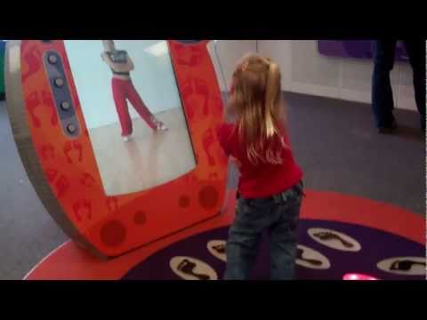 Techniquest Cardiff... 3 year old on the dancing machine