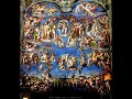 dies irae,dies illa
solvet saeclum in favilla
teste david cum sybilla.

quantus tremor est
futurus,
quando judex est
venturus,
cuncta stricte
discussurus.

tuba,mirum spargens
sonum
per sepulcra regionum
coget omnes ante
thronum.

mors stupebit et natura,
cum resurget creatura,
judicanti responsura.

liber scriptus proferetur,
in quo totum continetur,
unde mundus judicetur.

judex ergo cum sedebit,
quidquid latet,apparebit:
nil inultum remanebit.

quid sum miser tunc
dicturus?
quem patronum
rogaturus,
cum vix justus sit 
securus?

rex tremendae 
majestatis,
qui selvandos salvas 
gratis,
salva me,fons pietatis.

recordare,jesu pie,
quod sum causa tuae
viae
ne me perdas illa die.

quaerens me,sedisti
lassus,
redemisti crucem
passus:
tantus labor non sit cassus.

juste judex ultionis,
donum fac remissionis
ante diem rationis.

ingemisco,tamquam
reus,
culpa rubet vultus meus
supplicanti parce,deus.

qui mariam absolvisti,
et latronem exaudisti,
mihi quoque spem
dedisti.

preces meae non sunt
dignae,
sed tu bonus fac benigne,
ne perenni cremer igne.

inter oves locum praesta,
et ab haedis me
sequestra,
statuens in parte dextra.

confutatis maledictis,
flammis acribus addictis,
voca me cum benedictis.

oro supplex et acclinis,
cor contritum quasi cinis:
gere curam mei finis.

lacrimosa dies illa,
qua resurget ex favilla
judicandus homo reus.

huic ergo parce,deus:
pie jesu domine,
dona eis requiem.amen.