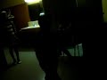 Joseph  doing a back flip in the girls washroom