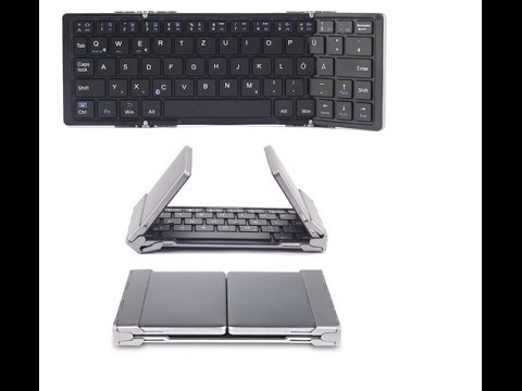 faltbare Bluetooth Tastatur mit QWERTZ Tastaturlayout für Windows PC/ Tablet/ handy EC Technology