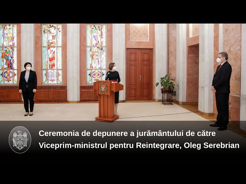 Oleg Serebrian a depus jurământul de învestire în funcția de viceprim-ministru pentru Reintegrare în fața Președintei Maia Sandu