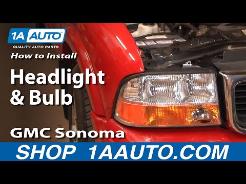 How To Install Replace Headlight and Bulb 98-04 GMC Sonoma S15 1AAuto.com