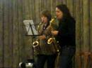 Marcia & Ik op alt-saxofoon. Marcia\