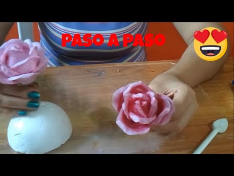 porcelanicron - paso a paso, aprende como hacer una rosa de porcelanicron y porcelana fria,