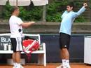 テニス Masters Hamburg 2008: Novak ジョコビッチ Streching