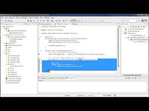 how to define button in android