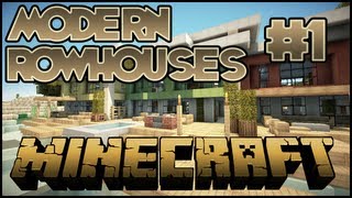 Minecraft Lets Build HD: Modern RowHouses - Part 1