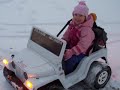 Power Wheels Jeep in the snow Power Wheels Jeep in the snow