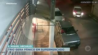 Clientes vivem momento de pânico durante roubo de mercado em São Miguel Arcanjo