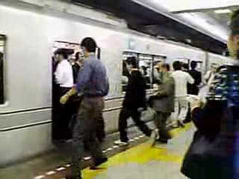 Subway in Tokyo,Japan (Tokyo Metro Hibiya Line)