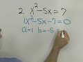Math Help Quadratics:  The Quadratic Formula