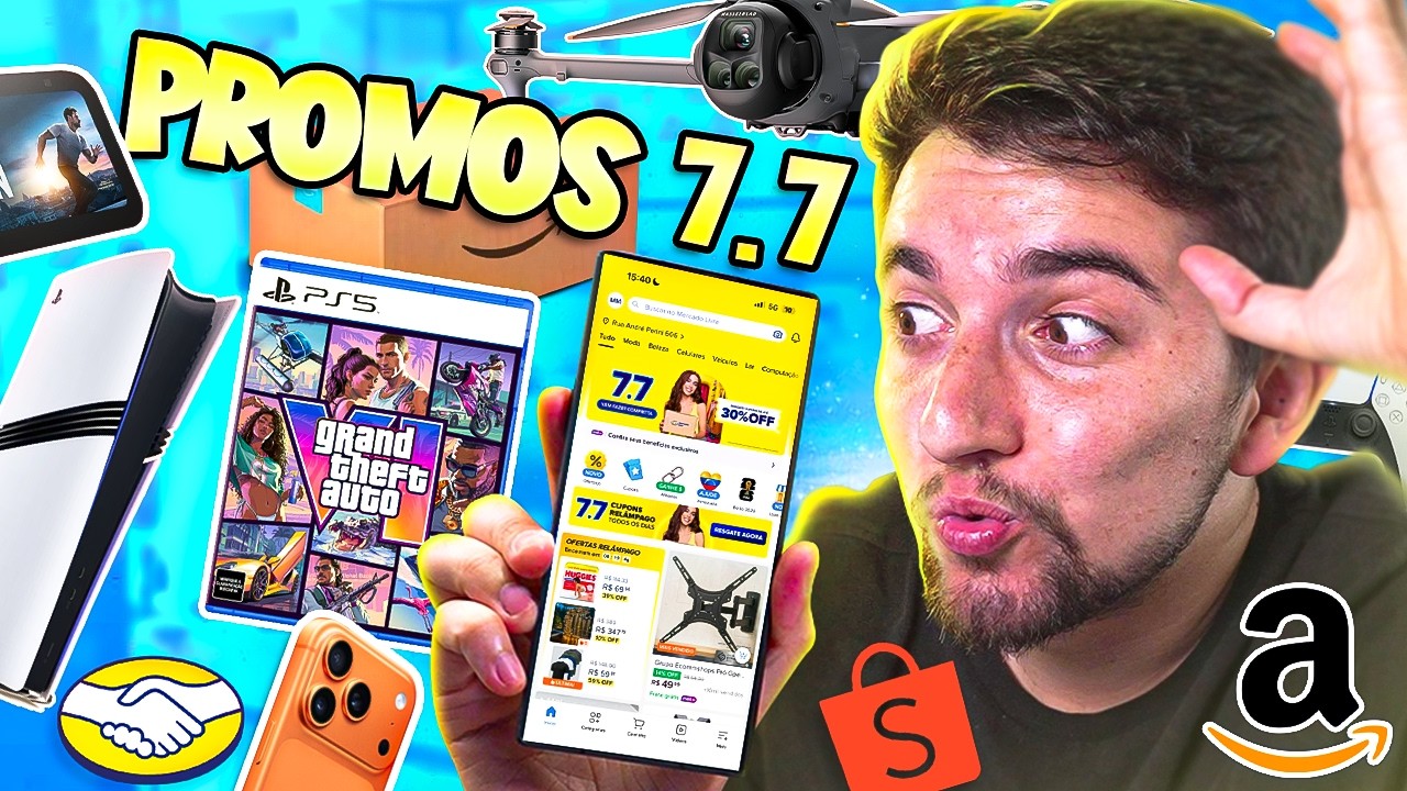 🔴 Os preços DESPENCARAM! LIVE do 7.7 com os MELHORES PREÇOS! (PS5, TV e Muito MAIS)
