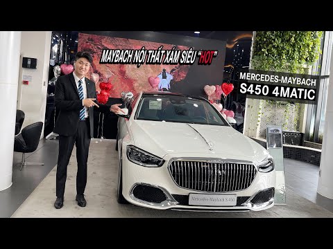 S450 Maybach màu trắng nội thất xám. Maybach S450 4Matic 2023. Màu trắng kim cương 60 triệu đồng.