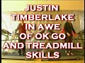 ok go amazes justin timberlake with in synch treadmill video