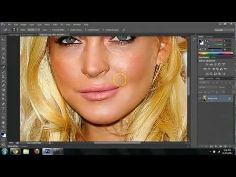 Touchups - Photoshop Tutorial. Photo is posted here: http://images.huffingtonpost.com/gen/114446/original.jpg.