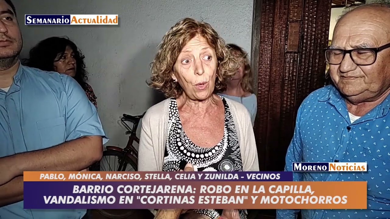 Barrio Cortejarena Robo en la capilla, vandalismo en “Cortinas Esteban