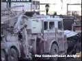 Dowtown, near Ground Zero, shots of crushed fire engines... Dowtown, near Ground Zero, shots of crushed fire engines...