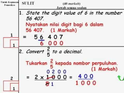 Contoh Soalan Upsr Yerenwg Digital Blog