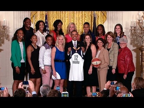 President Obama Welcomes the 2012 WNBA Champion Indiana Fever