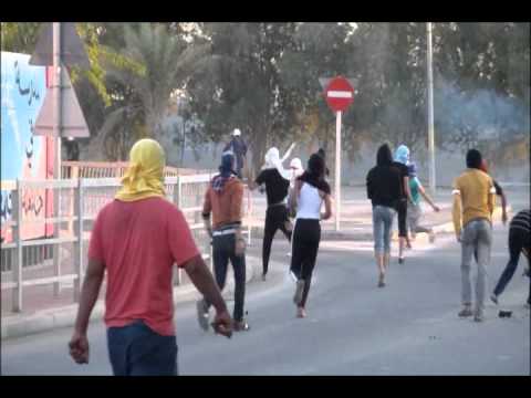 bahrain police attack protesters in al dair area , 10 12 2011