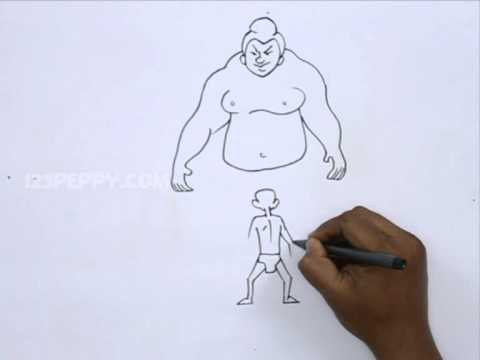 how to draw wrestling