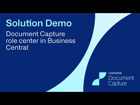 Document Capture role center in Business Central