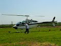 HA-LFS Agusta-Bell 206 Jet Ranger engine start-up