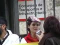 Encadenamiento por la M501 ante la Consejer�a de Tranportes