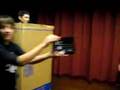 joe and max boxing inside of big boxes