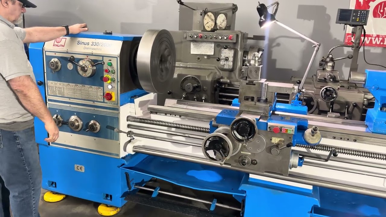 1 - PREOWNED KNUTH ENGINE LATHE, MODEL #: SINUS 330/2000, S/N: 001141