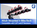video thumbnail: Hitch Mounted Bike Rack Fit Both 1.25