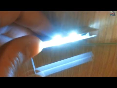 LED Lights Edge Lit Glass cabinet shelf Backlighting / How to Install / Blau Schrank / Regal