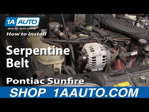 How To Install Replace Serpentine Belt Chevy Cavalier Pontiac Sunfire 2.2L 95-05 1AAuto.com