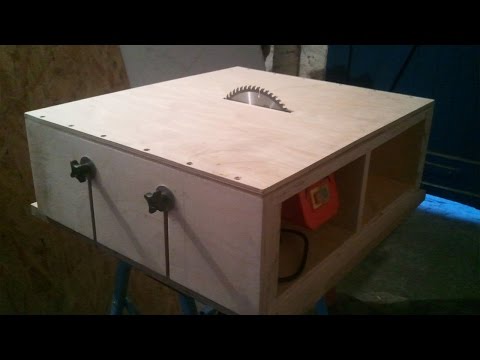 homemade - So I had a table saw motor from what was a cheap machine, that contained the start and stop button, drive motor, mounting holes and blade in one unit. I got ...