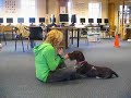 Oefenen voor de clickerchallenge Laura en Saloe nee schudden