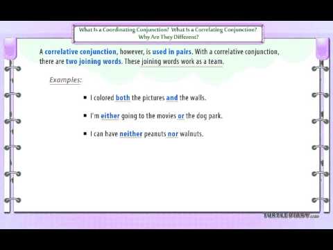 Coordinating Conjunction Vs Correlative Conjunction *What's The Difference?* Grammar for Kids