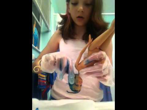 how to dye doll hair with acrylic paint