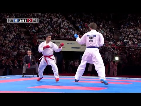 Final Male Kumite +84Kg. Enes Erkan vs Shahin Atamov. WKF World Karate Championships 2012