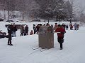 This is the warm up run for the Outhouse races on Lake Desolation, Middle Grove, NY