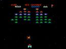 the gameplay of galaxian for nintedo famicom. created by namco.