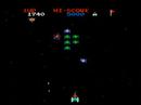 the gameplay of galaxian for nintedo famicom. created by namco.
