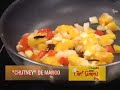 filete de mero con chutney de mango