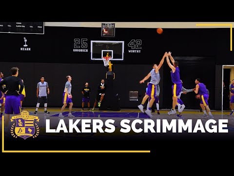 Video: Lakers 5-On-5 Practice Scrimmage Footage: Kyle Kuzma, Brook Lopez, Larry Nance Jr.