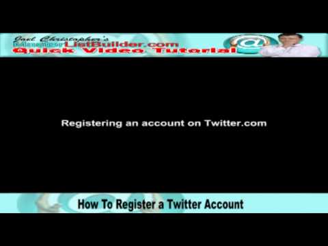 how to register on twitter