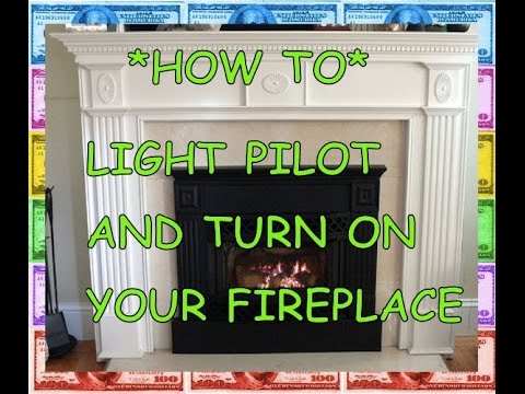 Gas fireplace PILOT LIGHT: HOW TO light a gas fire place (BRC) (gas logs insert) tutorial