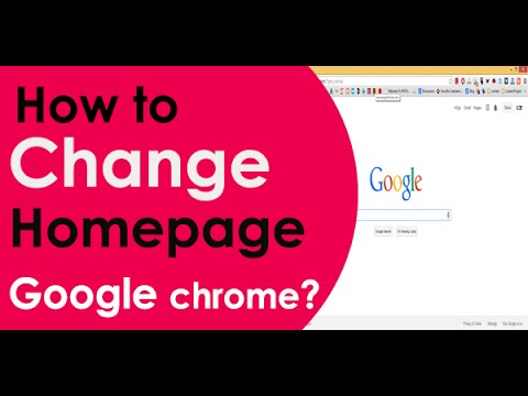 how to set a homepage in chrome