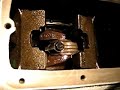 This is a good view of the counter weights inside a chinese horizontal 1115, the side panel bolts were bottomed out in blind holes before tightening the side cover. causing oil leak.