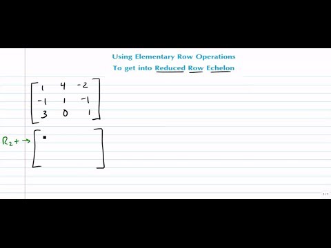 how to perform row operations