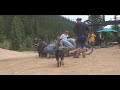 Mountain Bike River Jump  Silverton Mountain Colorado